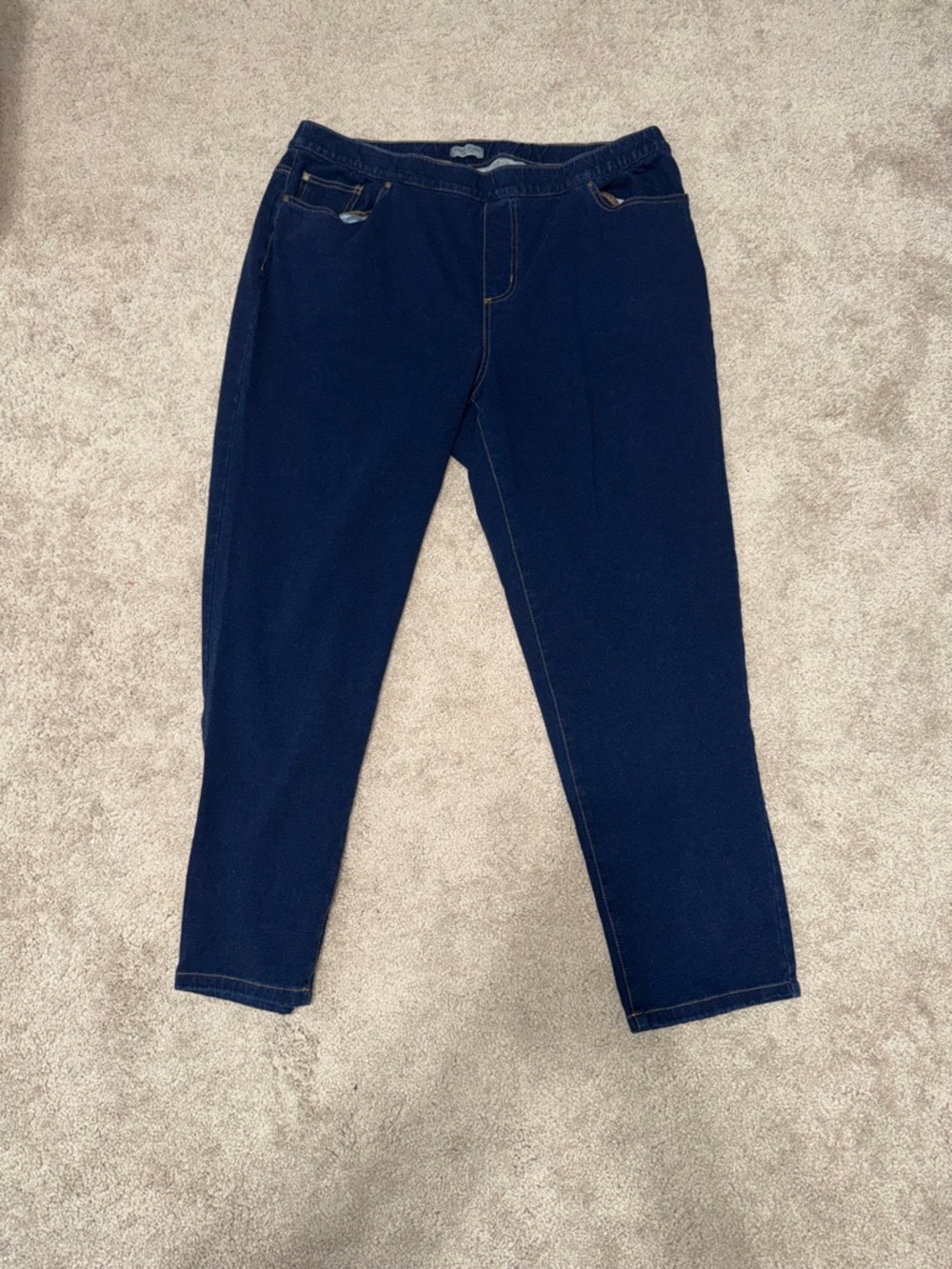 Catherines Navy Stretch Jeggings